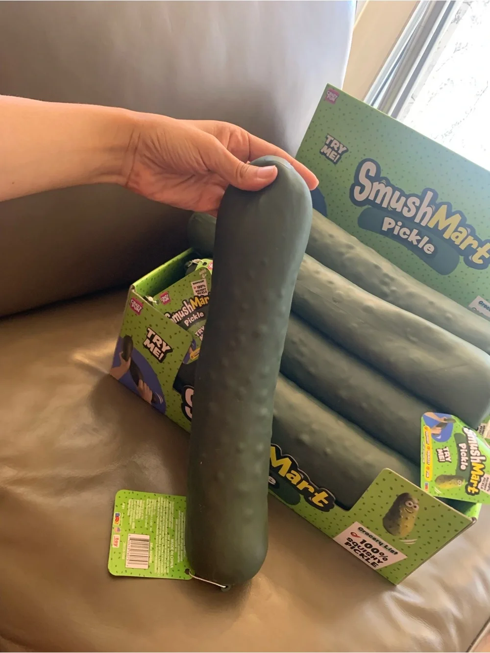 Giant Squishy 15-Inch Pickle 🥒 by RMS SmushMart